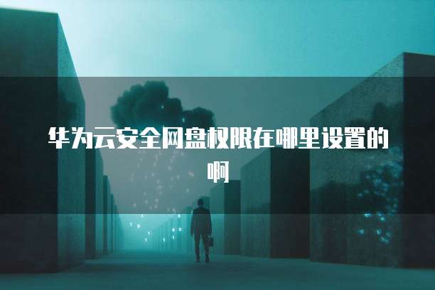 华为云安全网盘权限在哪里设置的啊