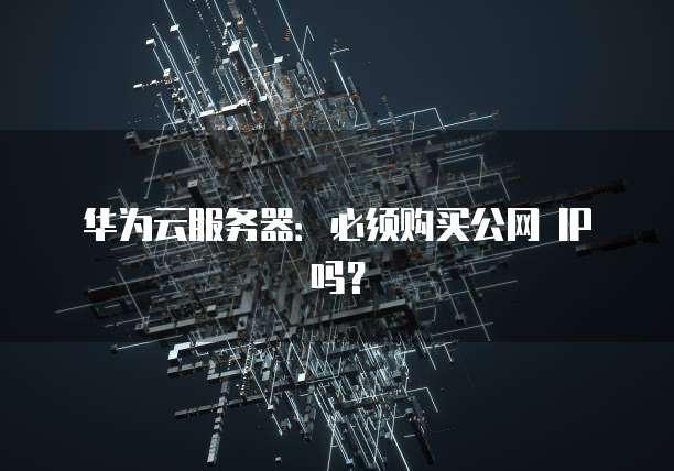 华为云服务器:必须购买公网 IP 吗?