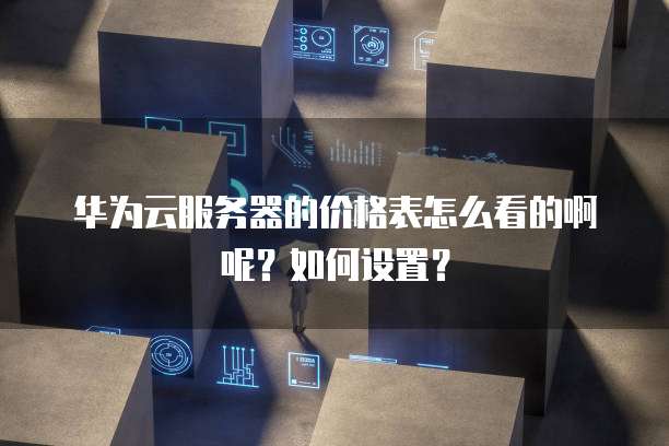 华为云服务器的价格表怎么看的啊呢?如何设置?