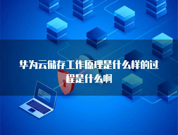 华为云储存工作原理是什么样的过程是什么啊