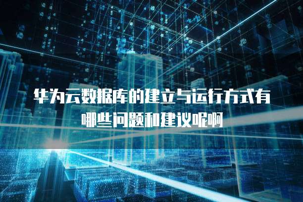 华为云数据库的建立与运行方式有哪些问题和建议呢啊