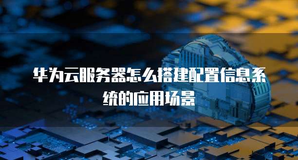 华为云服务器怎么搭建配置信息系统的应用场景