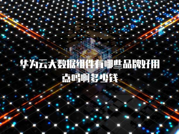 华为云大数据组件有哪些品牌好用点吗啊多少钱