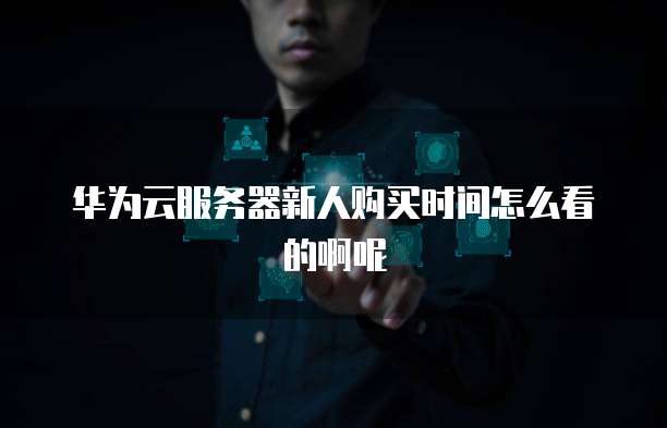 华为云服务器新人购买时间怎么看的啊呢