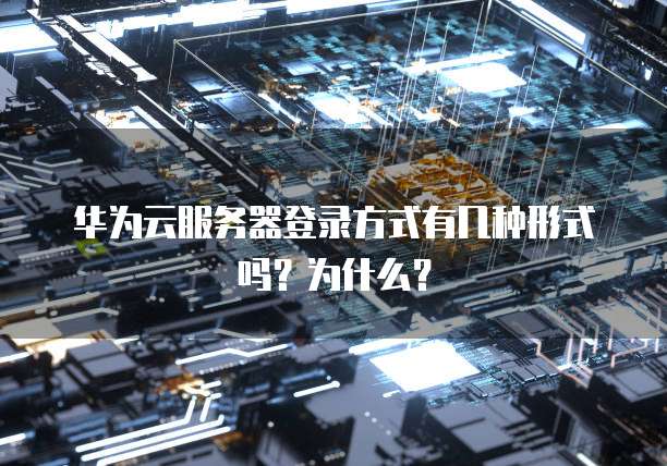 华为云服务器登录方式有几种形式吗?为什么?