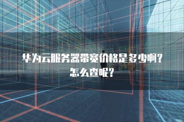 华为云服务器带宽价格是多少啊?怎么查呢?