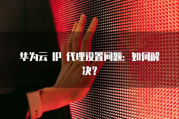 华为云 IP 代理设置问题:如何解决?