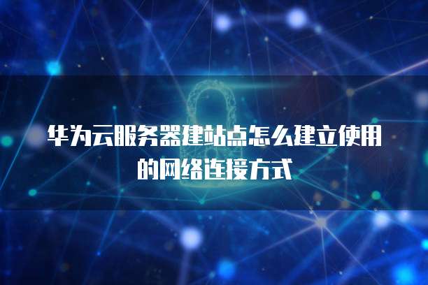 华为云服务器建站点怎么建立使用的网络连接方式