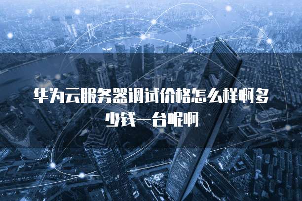 华为云服务器调试价格怎么样啊多少钱一台呢啊