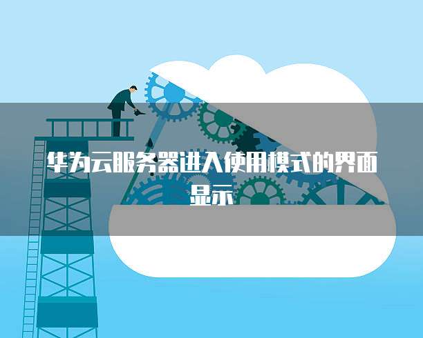 华为云服务器进入使用模式的界面显示