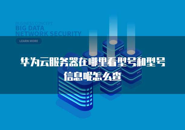 华为云服务器在哪里看型号和型号信息呢怎么查