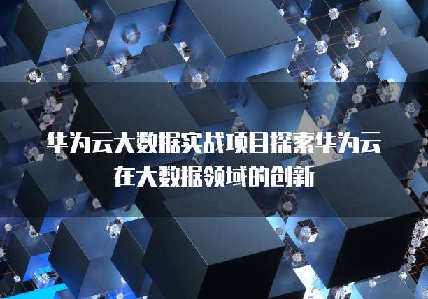 华为云大数据实战项目探索华为云在大数据领域的创新