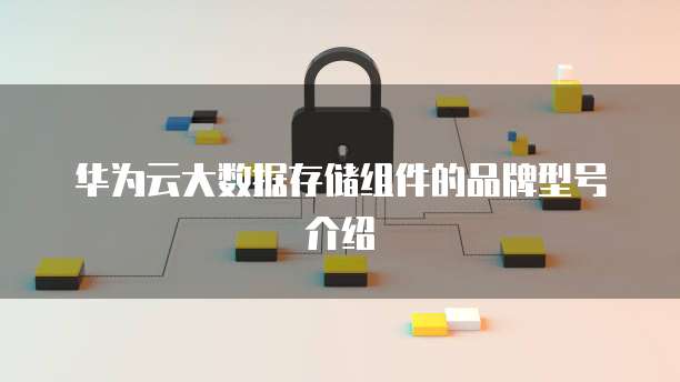 华为云大数据存储组件的品牌型号介绍