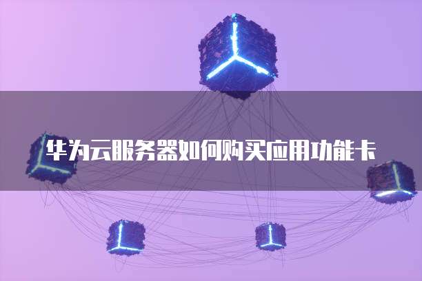 华为云服务器如何购买应用功能卡