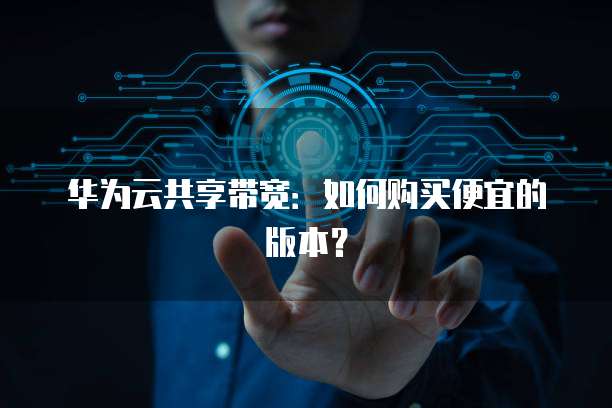 华为云共享带宽:如何购买便宜的版本?