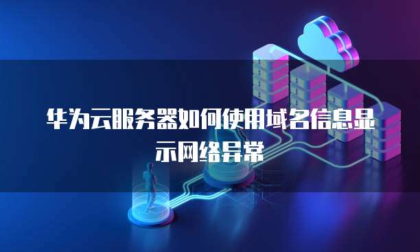 华为云服务器如何使用域名信息显示网络异常