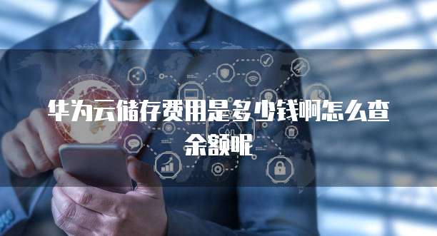 华为云储存费用是多少钱啊怎么查余额呢