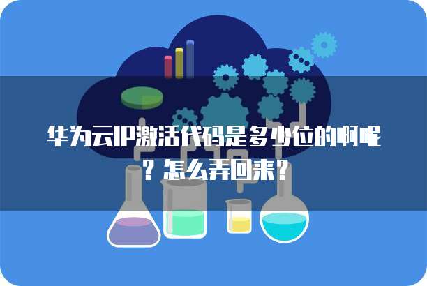 华为云IP激活代码是多少位的啊呢？怎么弄回来？