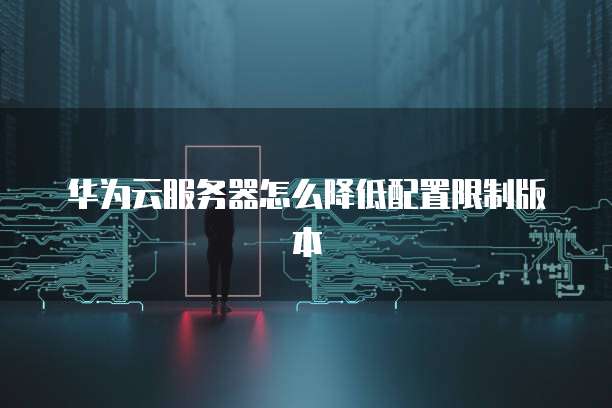 华为云服务器怎么降低配置限制版本