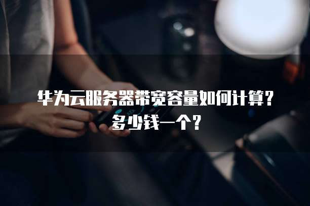 华为云服务器带宽容量如何计算?多少钱一个?