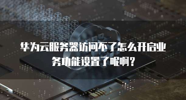华为云服务器访问不了怎么开启业务功能设置了呢啊？