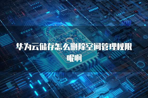 华为云储存怎么删除空间管理权限呢啊