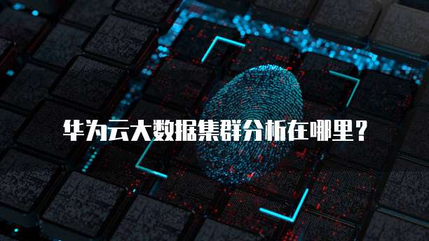 华为云大数据集群分析在哪里?