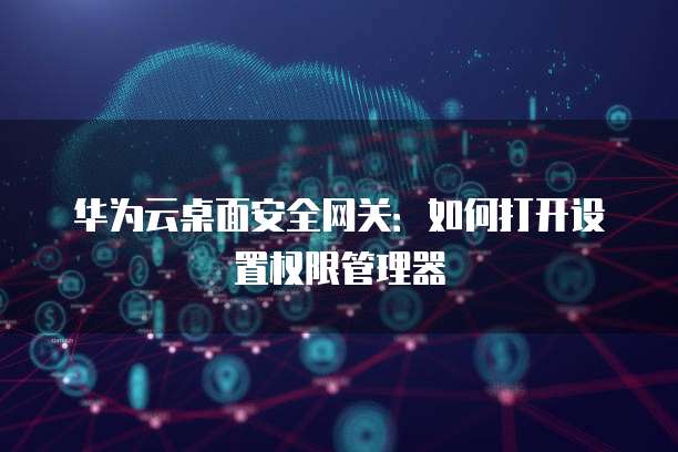 华为云桌面安全网关:如何打开设置权限管理器
