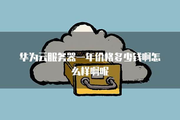 华为云服务器一年价格多少钱啊怎么样啊呢