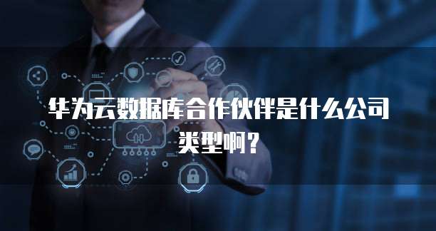 华为云数据库合作伙伴是什么公司类型啊?
