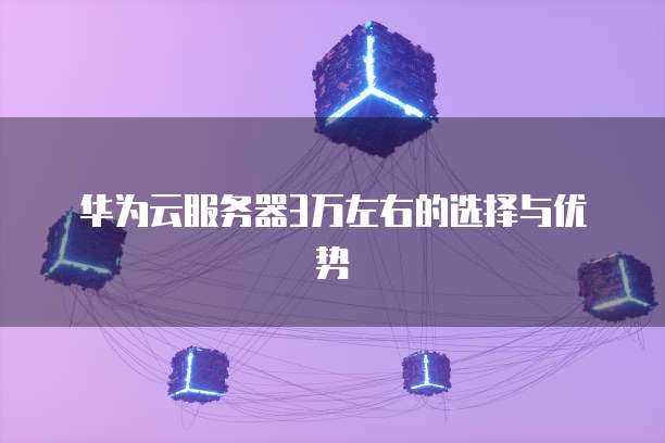 华为云服务器3万左右的选择与优势