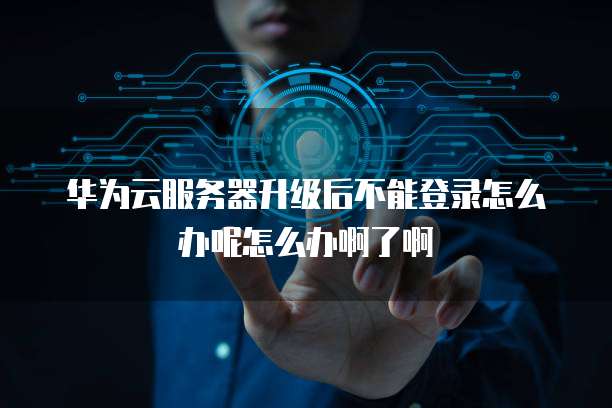 华为云服务器升级后不能登录怎么办呢怎么办啊了啊