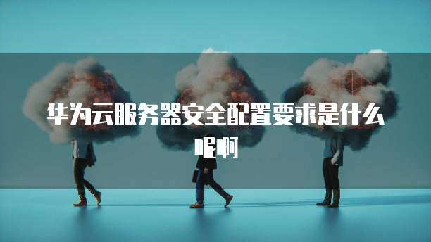 华为云服务器安全配置要求是什么呢啊