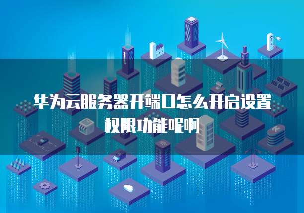 华为云服务器开端口怎么开启设置权限功能呢啊