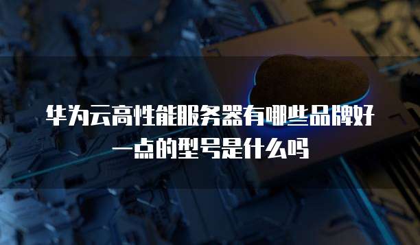 华为云高性能服务器有哪些品牌好一点的型号是什么吗