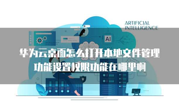 华为云桌面怎么打开本地文件管理功能设置权限功能在哪里啊
