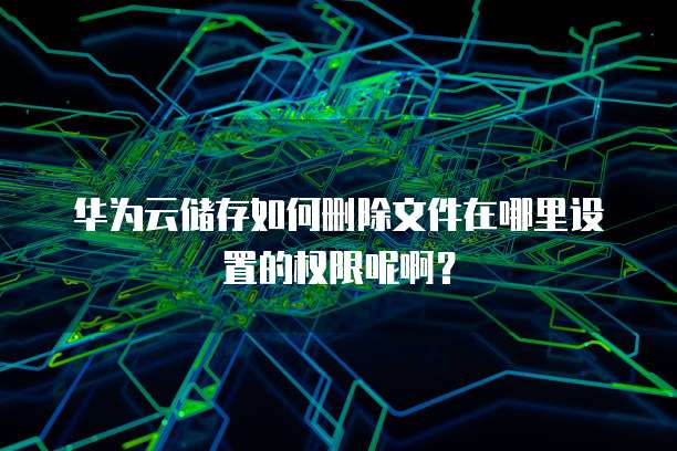华为云储存如何删除文件在哪里设置的权限呢啊?