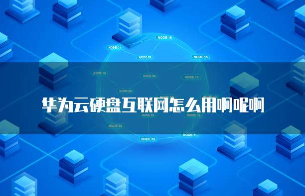 华为云硬盘互联网怎么用啊呢啊