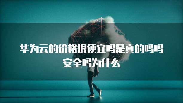 华为云的价格很便宜吗是真的吗吗安全吗为什么