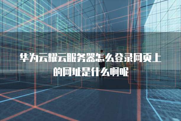 华为云耀云服务器怎么登录网页上的网址是什么啊呢
