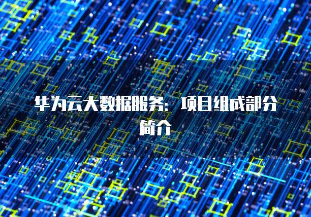 华为云大数据服务：项目组成部分简介