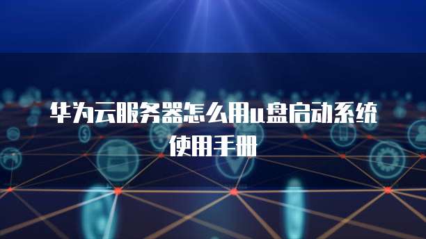 华为云服务器怎么用u盘启动系统使用手册