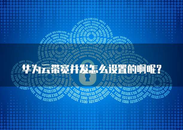 华为云带宽并发怎么设置的啊呢?