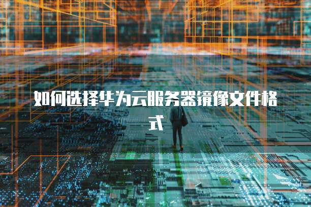 如何选择华为云服务器镜像文件格式