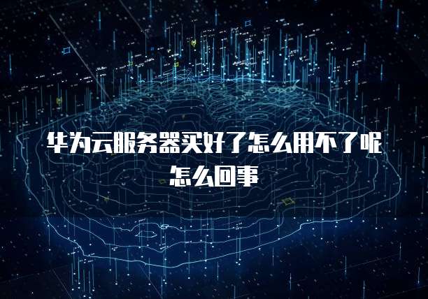 华为云服务器买好了怎么用不了呢怎么回事