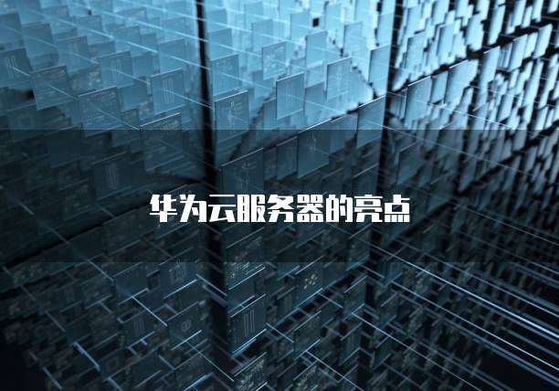 华为云服务器的亮点