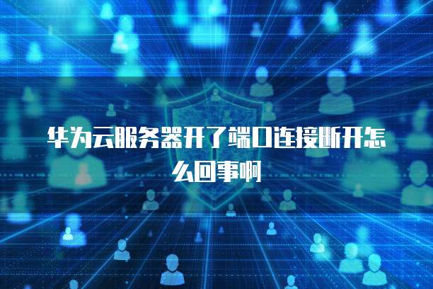 华为云服务器开了端口连接断开怎么回事啊