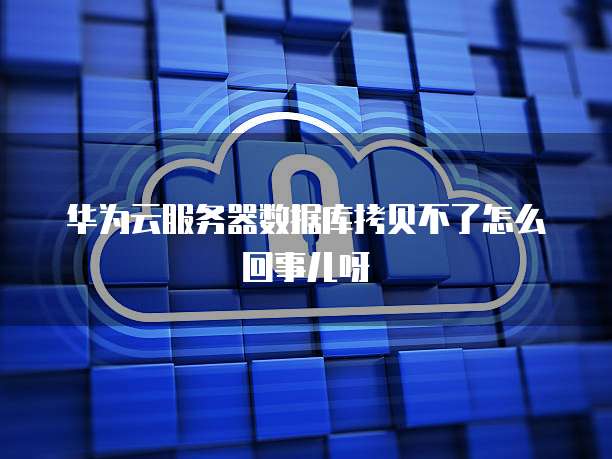 华为云服务器数据库拷贝不了怎么回事儿呀