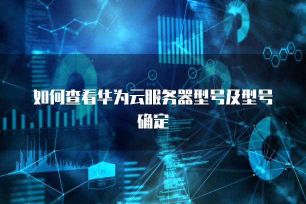 如何查看华为云服务器型号及型号确定