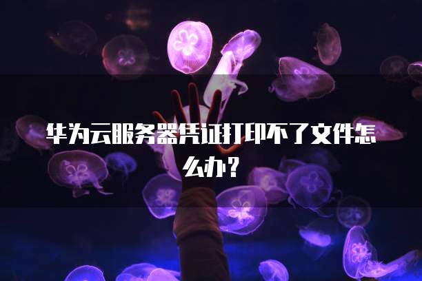 华为云服务器凭证打印不了文件怎么办？